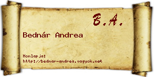 Bednár Andrea névjegykártya